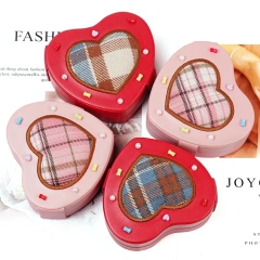 Red Heart Shape Premium Jewellery Boxes PU Leather with Faux Suede Lining for Ring Earring Bracelet Bulk Supply