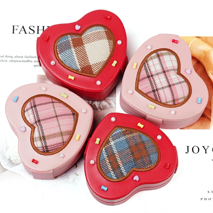 Red Heart Shape Premium Jewellery Boxes PU Leather with Faux Suede Lining for Ring Earring Bracelet Bulk Supply