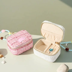 Portable Mini Velvet Jewelry Organizer Travel Pouch for Rings, Pendants & Bracelets