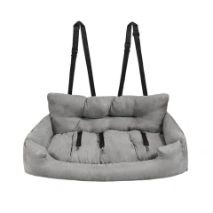Large Dual-Seat SUV Pet Bed Liner for Rear & Cargo Area Waterproof Anti-Slip Dog Crate Mat Cat Kennel Travel Cushion