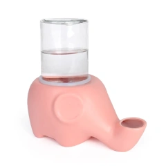 Ceramic Elephant Shape Pet Cat Puppy Water Feeder Dispenser No Spill Pet Drinker