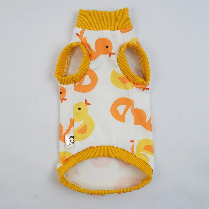 Pet Post-Operative Recovery Suit for Cats Small Dogs Classic Cute Breathable Pure Cotton Lightweight Comfortable Adjustable