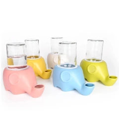 Ceramic Elephant Shape Pet Cat Puppy Water Feeder Dispenser No Spill Pet Drinker