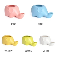 Ceramic Elephant Shape Pet Cat Puppy Water Feeder Dispenser No Spill Pet Drinker