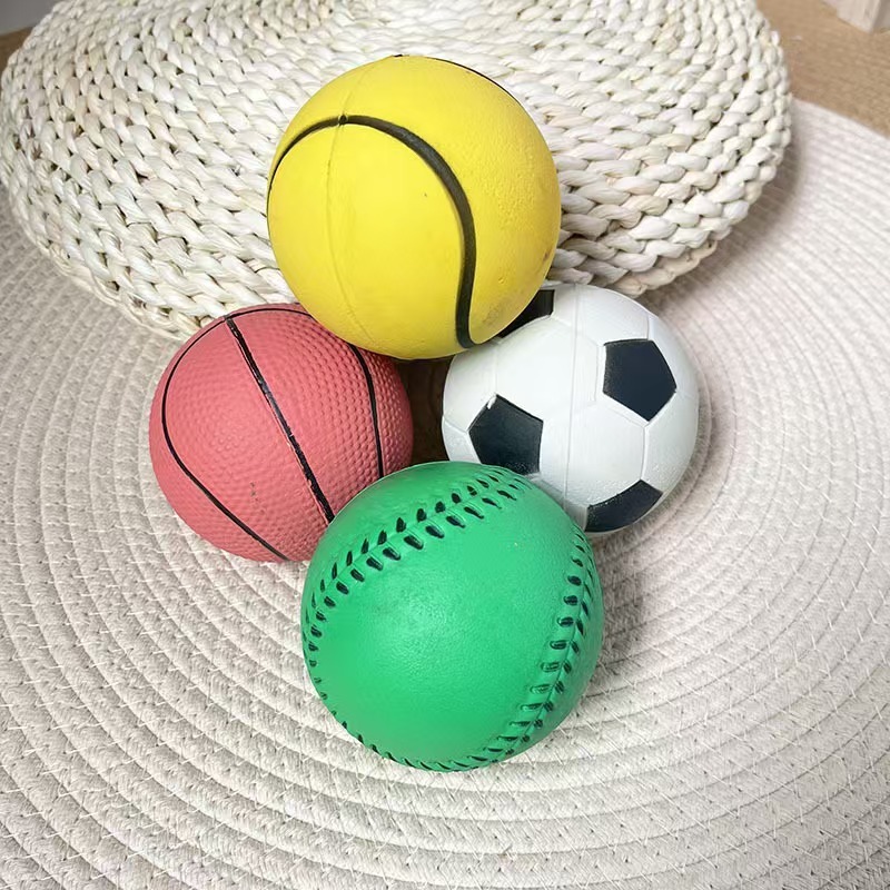 Dog solid rubber bouncy ball