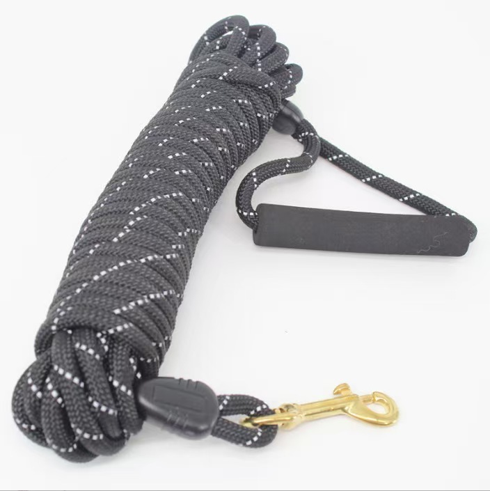3M/5M/10M/20M-8mm  Pet Leashes Long Walk Training Round Rope With soft handle