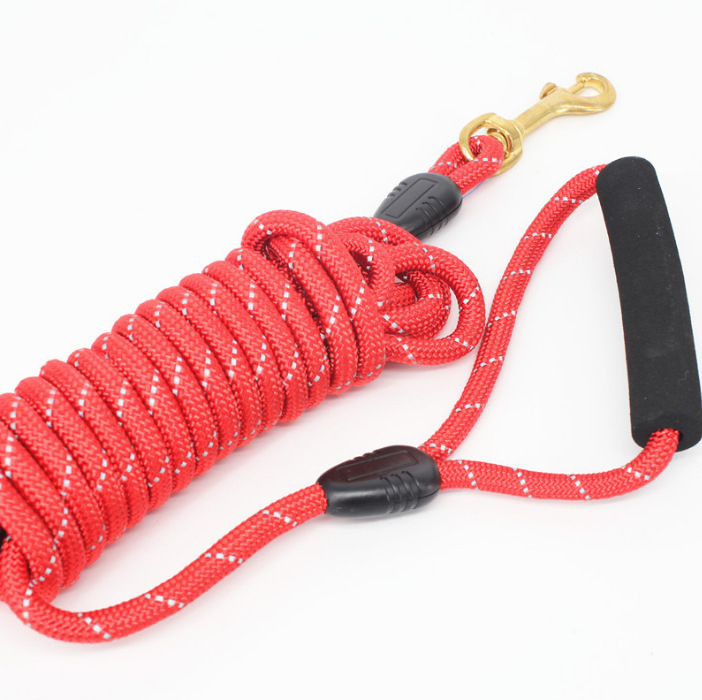 3M/5M/10M/20M-8mm  Pet Leashes Long Walk Training Round Rope With soft handle