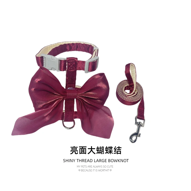 Adjustable Cat Leash with Bow Reflective Escape Proof Kitten Harness for Walking  Pet Accessories Kitten Cat Collar