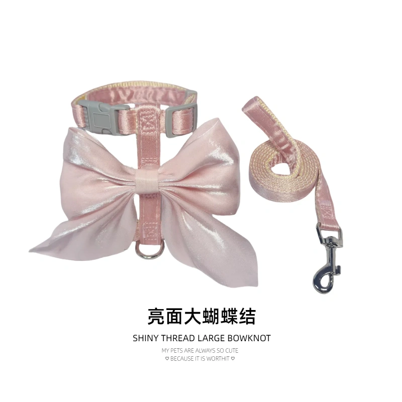 Adjustable Cat Leash with Bow Reflective Escape Proof Kitten Harness for Walking  Pet Accessories Kitten Cat Collar