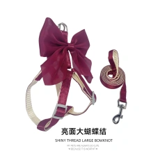 Adjustable Cat Leash with Bow Reflective Escape Proof Kitten Harness for Walking  Pet Accessories Kitten Cat Collar