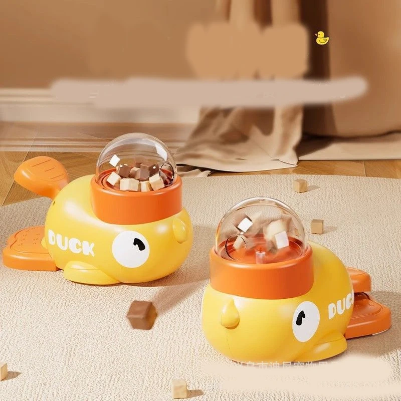 Little Yellow Duck Pet Treat Dispenser Interactive Food Leaking Toy for Cats Dogs Training Slow Feeder Auto Feeder Pet Supplies