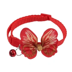 1pc New Dog Collars Butterfly Bells Collars Cute Cat Collars Pet Supplies Multicolor Adjustable Dressing Tool Dog Accessories