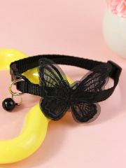 Adjustable Small Butterfly Necklace Ring for Cats