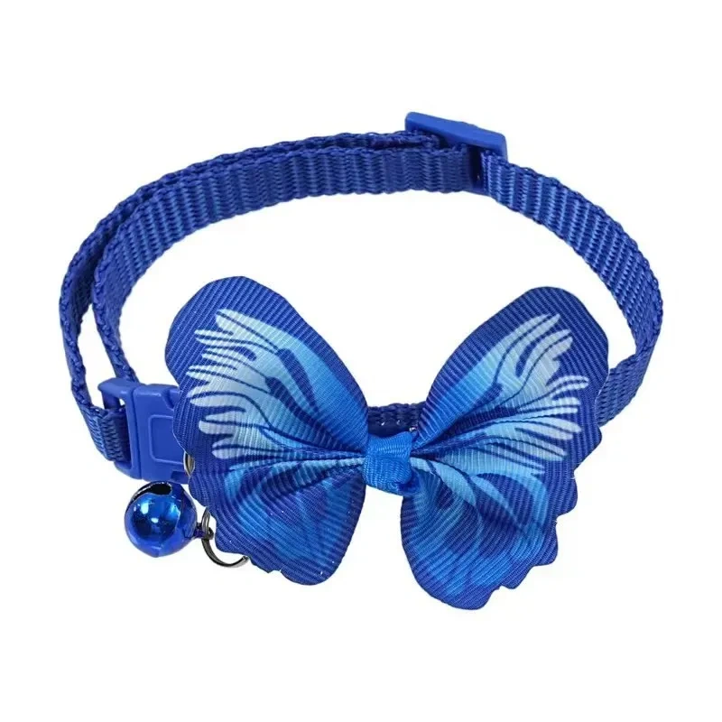 1pc New Dog Collars Butterfly Bells Collars Cute Cat Collars Pet Supplies Multicolor Adjustable Dressing Tool Dog Accessories