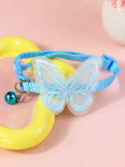 Adjustable Small Butterfly Necklace Ring for Cats