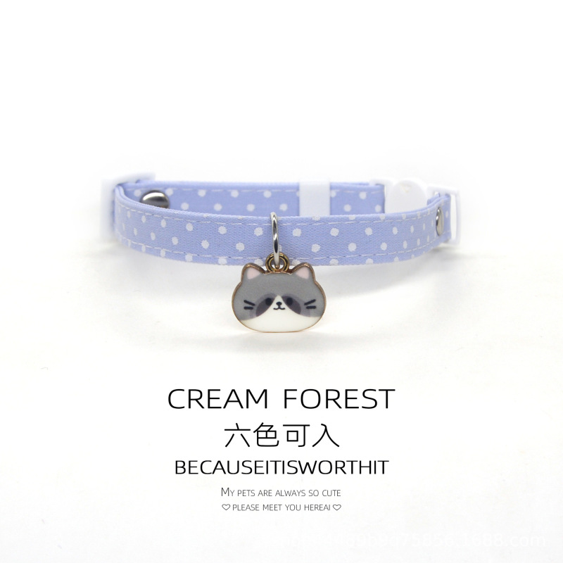 Cat polka dot collar
