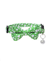 Valentine's Day Easter Luxury Cotton Collar with Heart Pattern and Detachable Bow