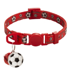 Football collar with safety buckle cat collar with atmospheric feel