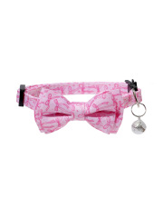 Valentine's Day Easter Luxury Cotton Collar with Heart Pattern and Detachable Bow