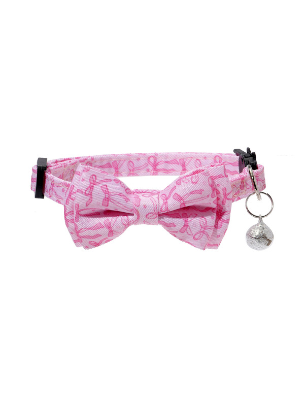 Valentine's Day Easter Luxury Cotton Collar with Heart Pattern and Detachable Bow