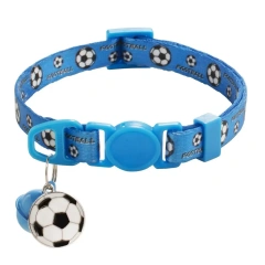 Football collar with safety buckle, collar factory, large-scale customizable, cute cat collar with atmospheric feel