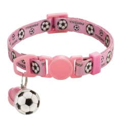 Football collar with safety buckle, collar factory, large-scale customizable, cute cat collar with atmospheric feel