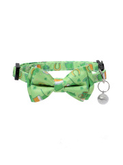 Valentine's Day Easter Luxury Cotton Collar with Heart Pattern and Detachable Bow