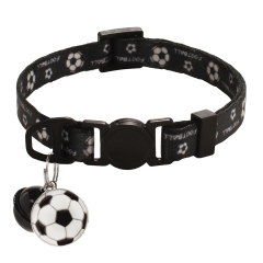 Football collar with safety buckle cat collar with atmospheric feel