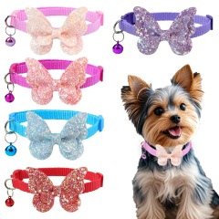 Pet sequin collar