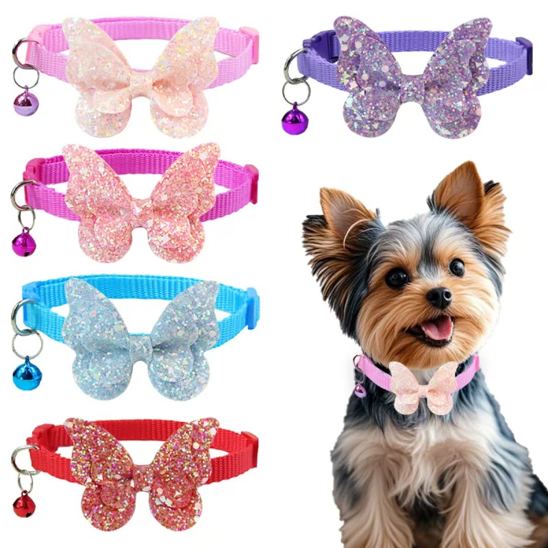 Pet sequin collar