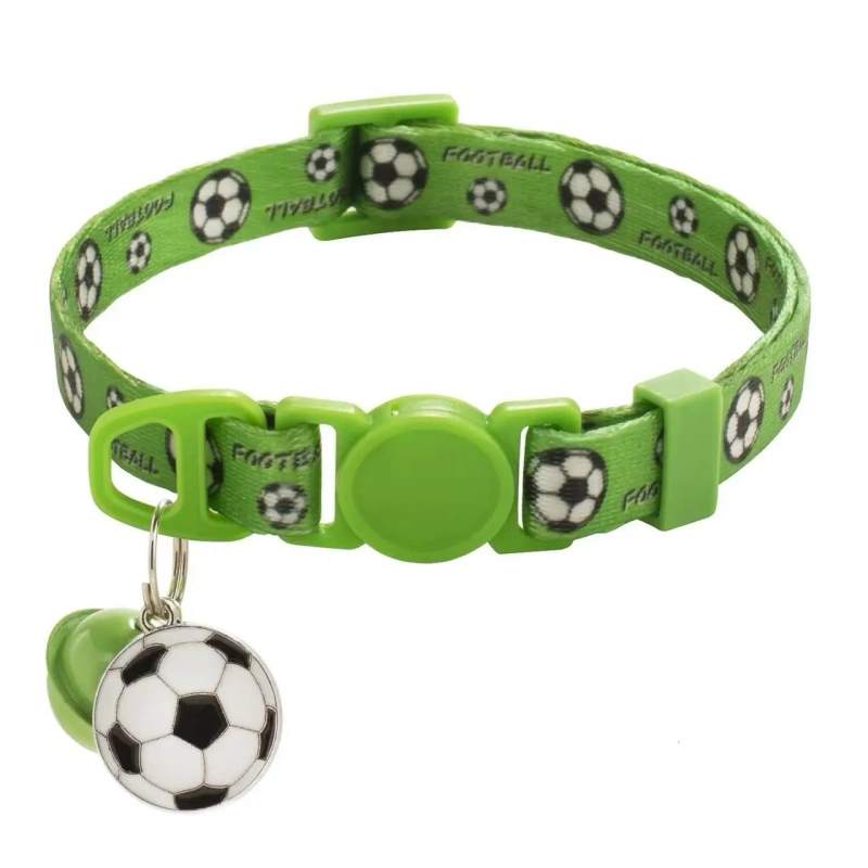 Football collar with safety buckle, collar factory, large-scale customizable, cute cat collar with atmospheric feel