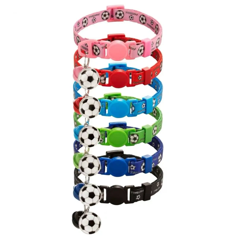Football collar with safety buckle, collar factory, large-scale customizable, cute cat collar with atmospheric feel
