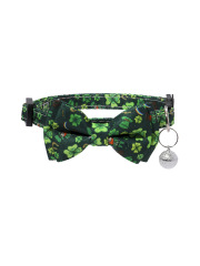 Valentine's Day Easter Luxury Cotton Collar with Heart Pattern and Detachable Bow