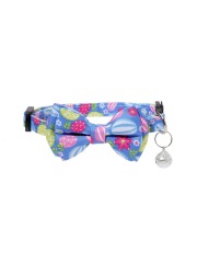 Valentine's Day Easter Luxury Cotton Collar with Heart Pattern and Detachable Bow