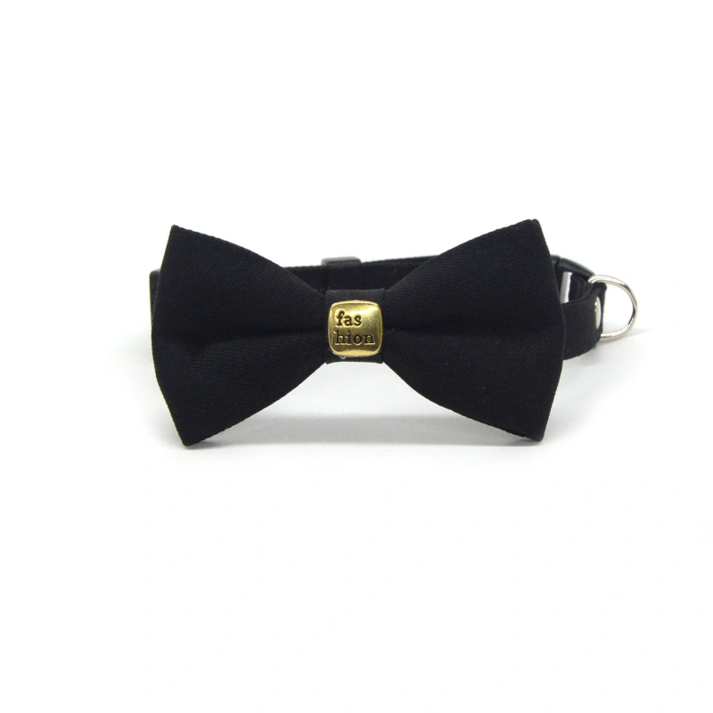 Adjustable Pet Collar with Bow Tie/Tie, Formal Fashion Neckwear for Cats & Small Dogs, Ideal for Weddings, Photoshoots & Daily