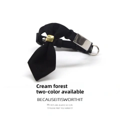Luxury Eco-friendly Anti-Suffocation Pet Training Collar Flocking Material Solid Pattern Ribbon Decorations for Small Breed Dogs
