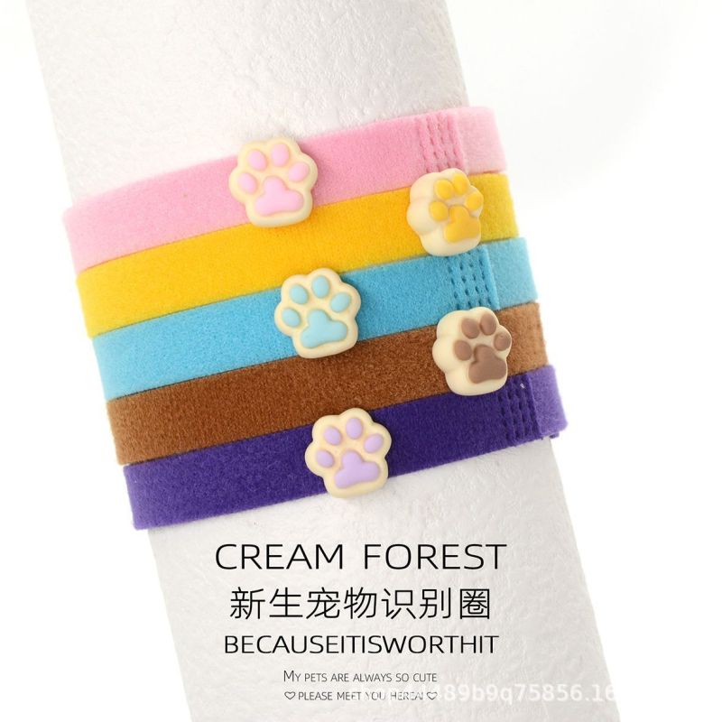 Pet puppy identification collar with double-sided plush material that won't hurt the neck.