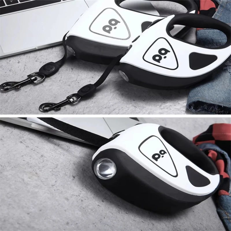 3m/5m Adjustable Pet Leash Max Bear 50KG Dog Rope Portable Pet Traction Rope LED Retractable Leash Holder Dog Leash