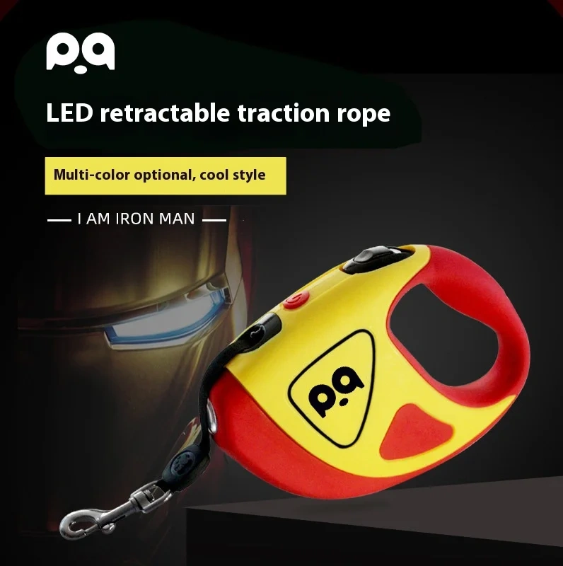 3m/5m Adjustable Pet Leash Max Bear 50KG Dog Rope Portable Pet Traction Rope LED Retractable Leash Holder Dog Leash