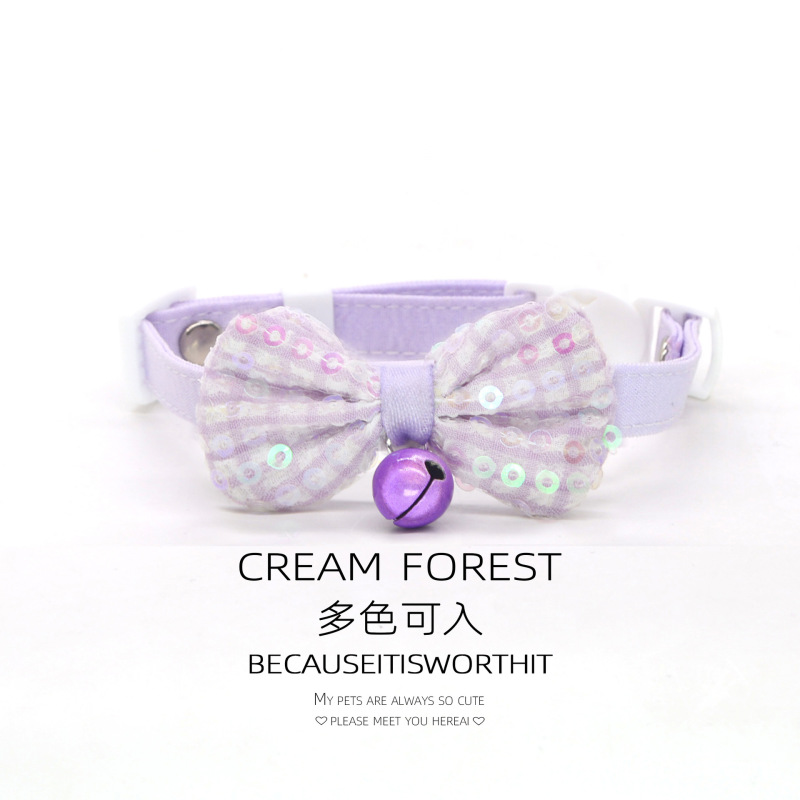 Pet Breakaway Cat Collar, Safe Cute Cotton and Linen Material Adjustable