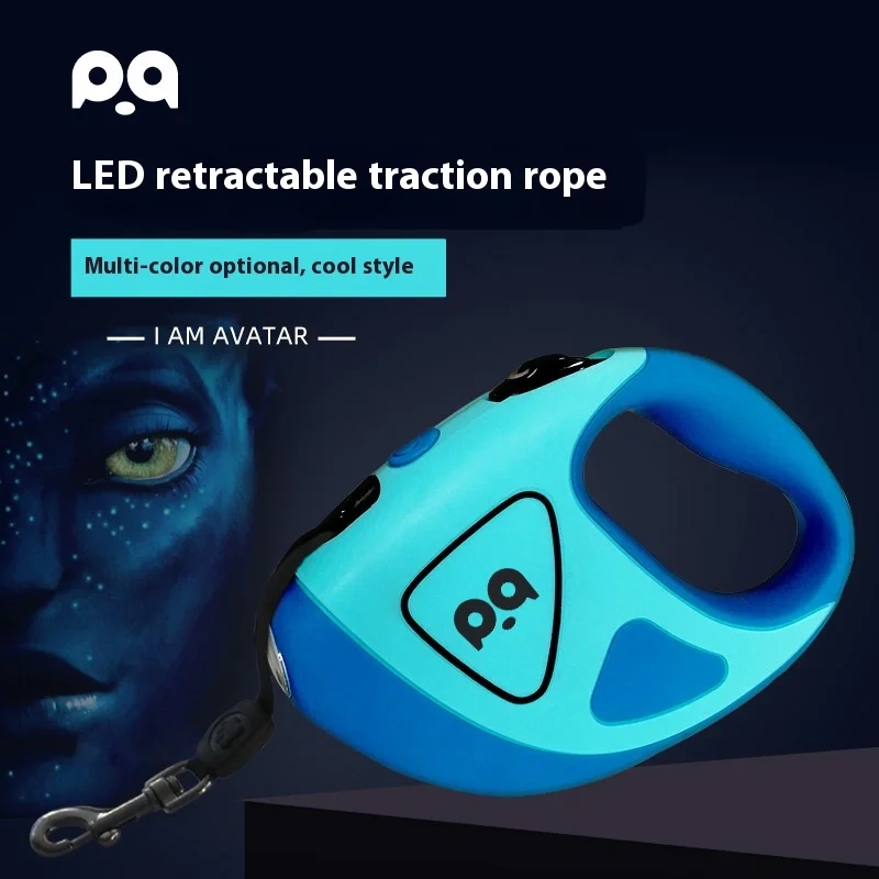 3m/5m Adjustable Pet Leash Max Bear 50KG Dog Rope Portable Pet Traction Rope LED Retractable Leash Holder Dog Leash