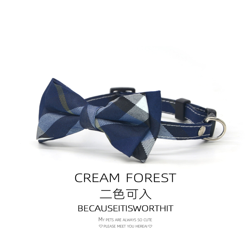 Pet Breakaway Cat Collar, Safe Cute Cotton and Linen Material Adjustable