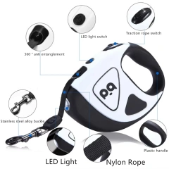 3m/5m Adjustable Pet Leash Max Bear 50KG Dog Rope Portable Pet Traction Rope LED Retractable Leash Holder Dog Leash