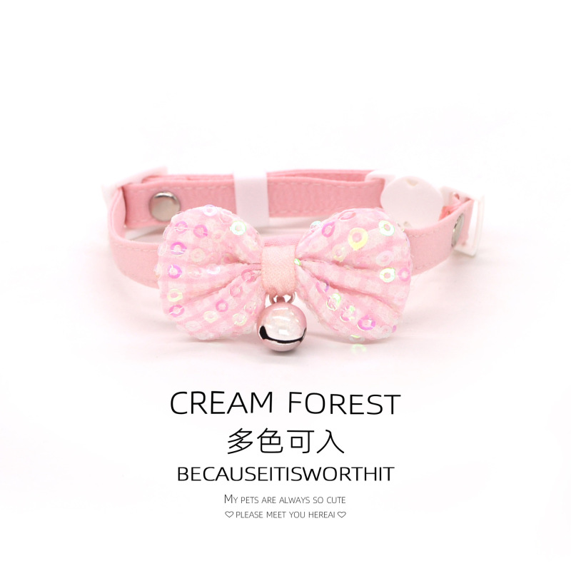 Pet Breakaway Cat Collar, Safe Cute Cotton and Linen Material Adjustable