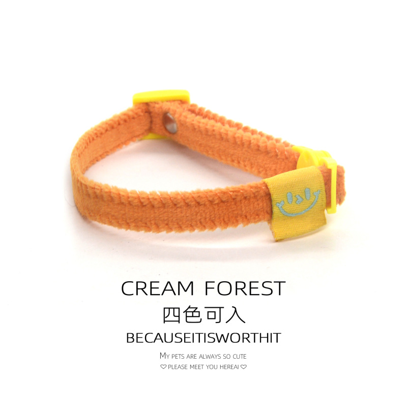 Pet Breakaway Cat Collar, Safe Cute Cotton and Linen Material Adjustable