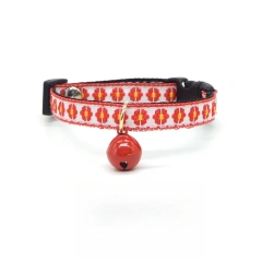 Cute Red Pet Collar with Bells Kitten  Cat Collar  Kitten Accessories for Pets Cats