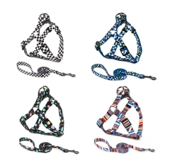 Wholesale Custom Pet Dog Harness Small Medium Large Pet Dog Leash and Harness Set Luxury