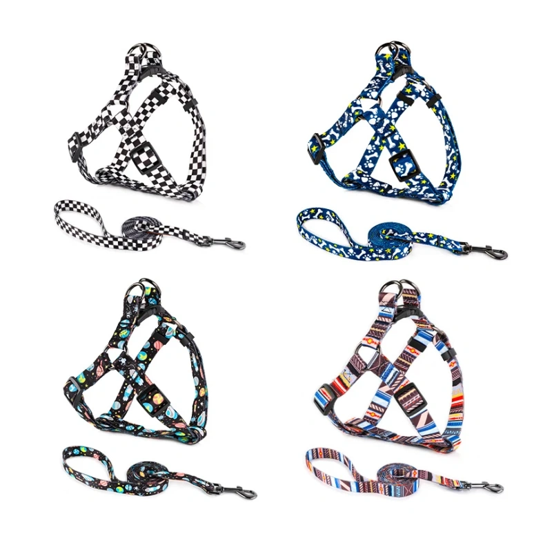 Wholesale Custom Pet Dog Harness Small Medium Large Pet Dog Leash and Harness Set Luxury