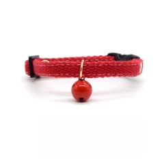 Cute Red Pet Collar with Bells Kitten  Cat Collar  Kitten Accessories for Pets Cats