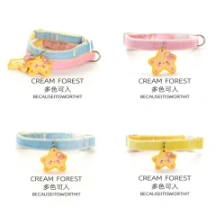 Cartoon Dog Cat Collar Cute Star Neck Ring Adjustable Pet Necklace Accessories Small Dog Fashion Pet Gift Supplies